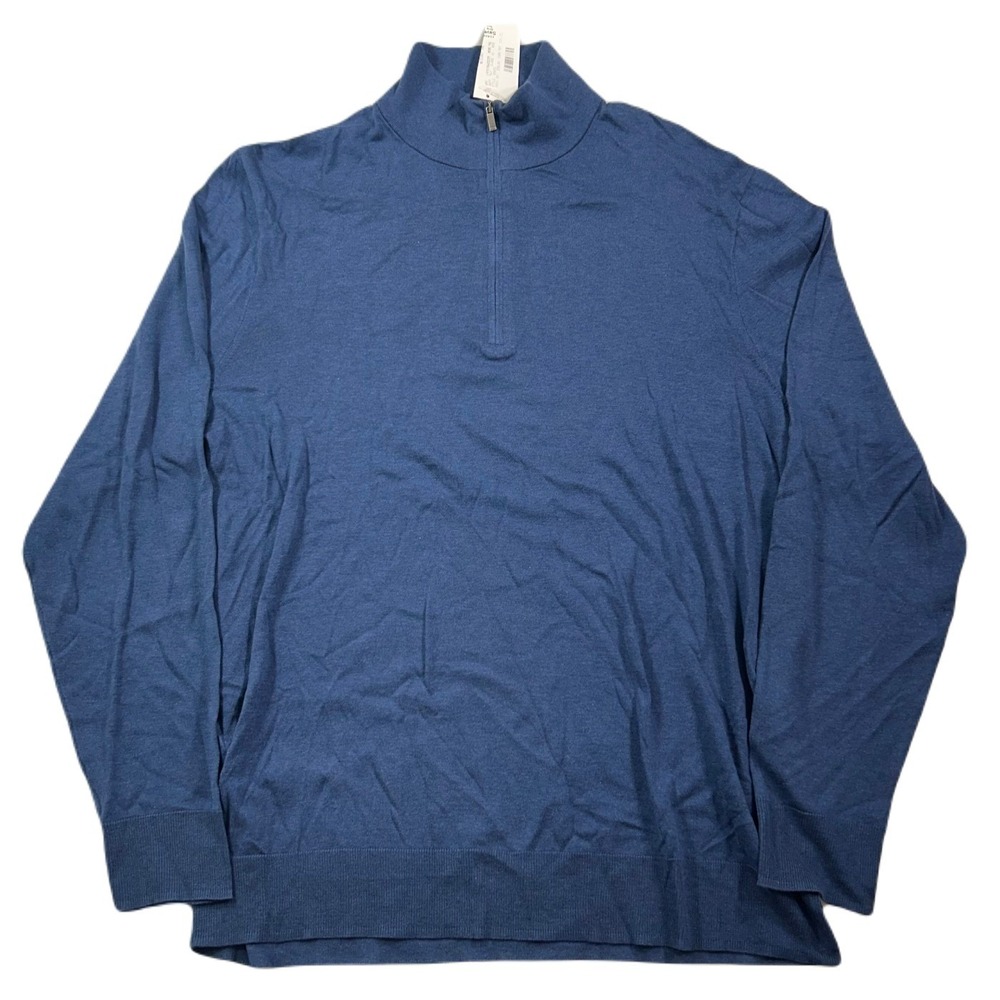 Polo Ralph Lauren Luxury Jersey Sweater Mens 2XL Blue Heather Pullover $228 NEW‎